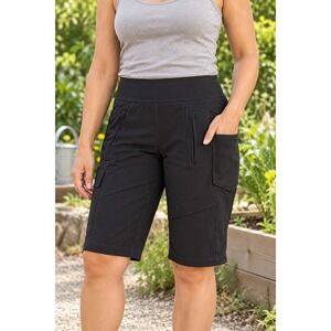 Duluth Trading Co NOGA Work Shorts Black Supplex Nylon Spandex Womens Medium